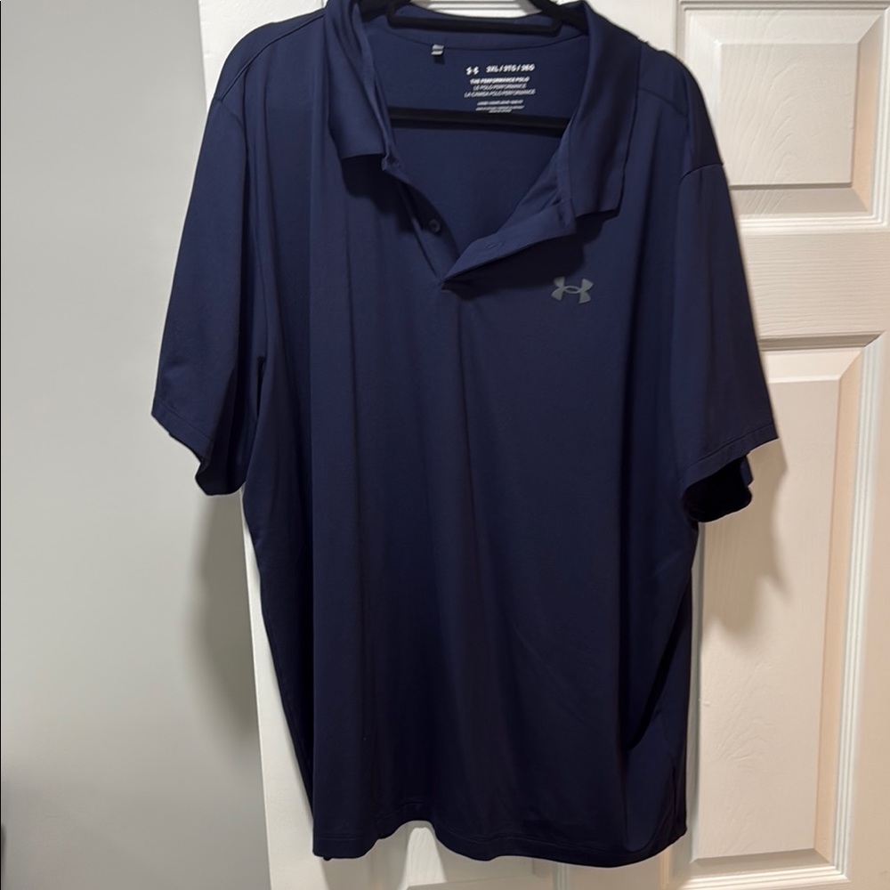 Under Armour Blue Athletic Polo Shirt